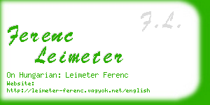 ferenc leimeter business card